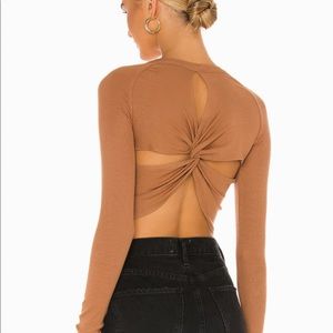 Revolve Alix nyc coles crop top cognac sz M